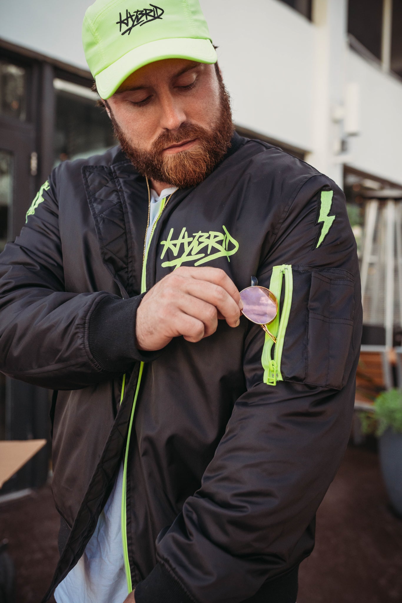 Hybrid Graffiti Bomber Jacket